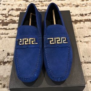 Versace suede drivers - new in box